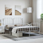 Bedframe metaal wit 135x190 cm
