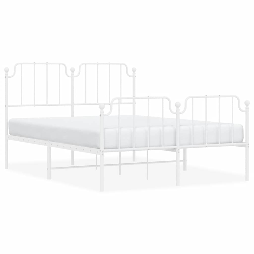 Bedframe Met Hoofd- En Voeteneinde Metaal 150 x 200 cm
