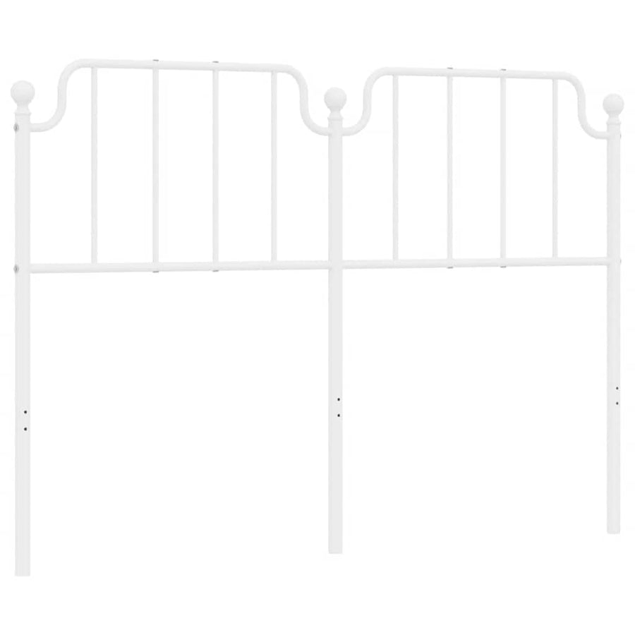 Vervangend hoofdbord 135 cm metaal wit