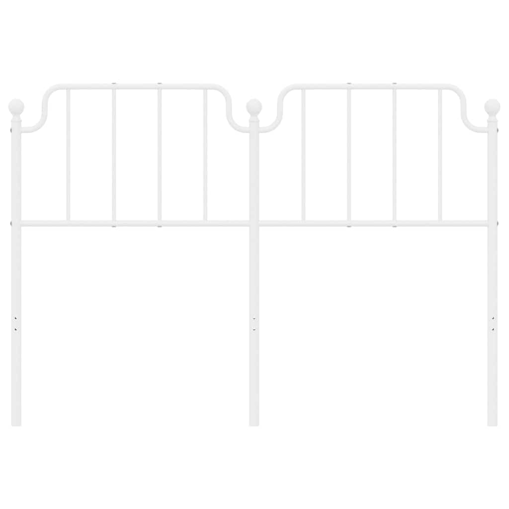 Vervangend hoofdbord 135 cm metaal wit