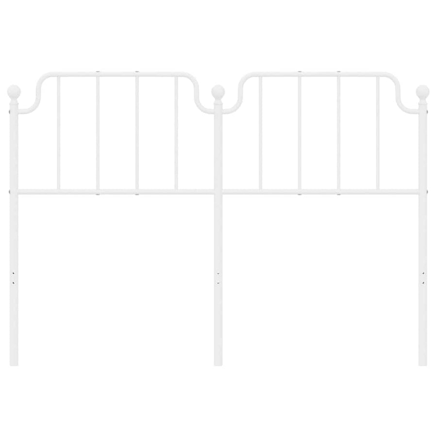 Vervangend hoofdbord 135 cm metaal wit