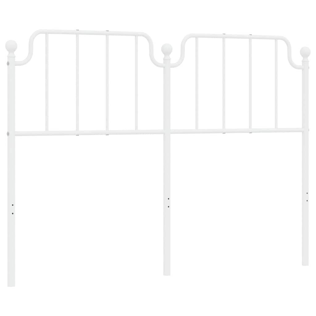 Vervangend hoofdbord 150 cm metaal wit