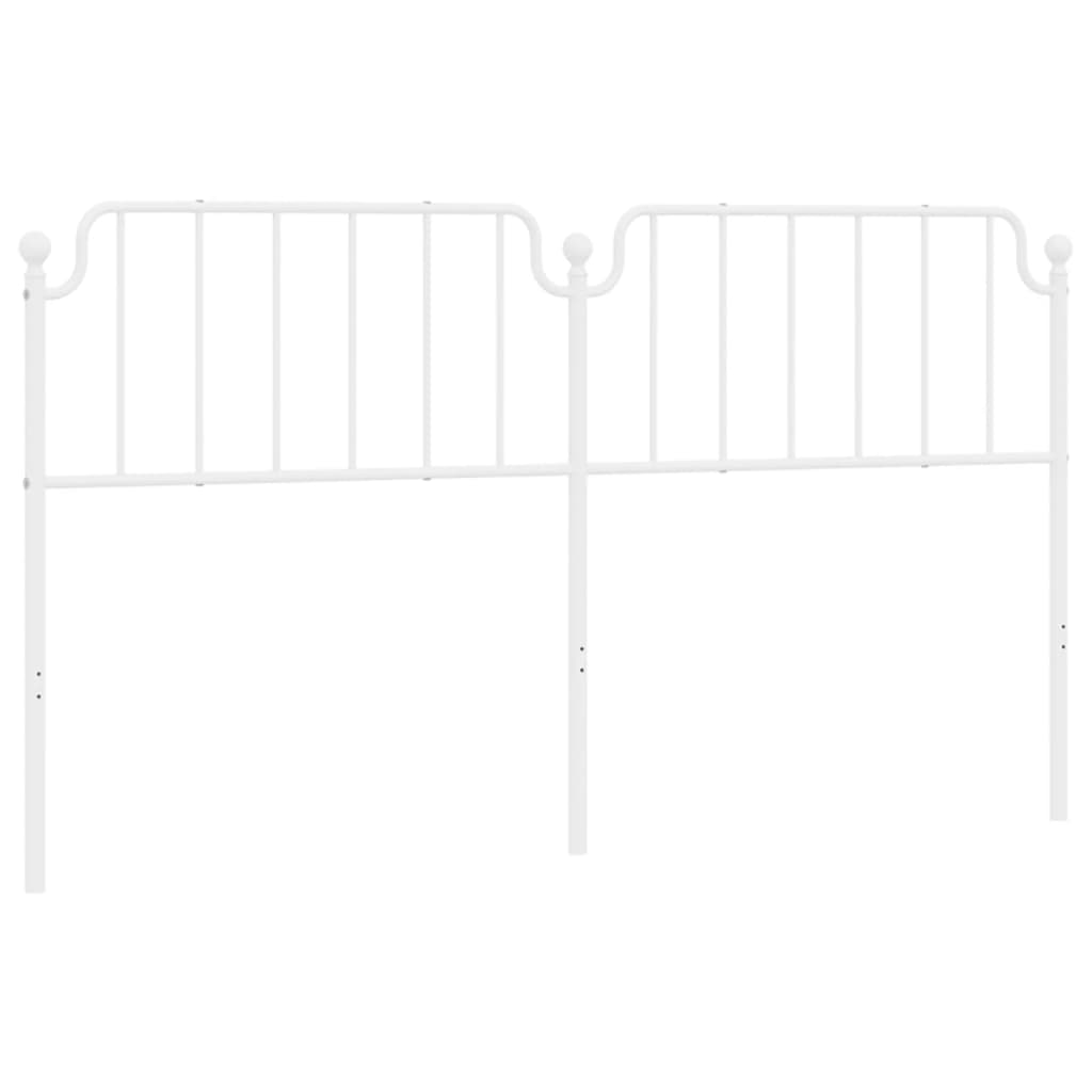 Hoofdbord 180 cm metaal wit 180 cm Wit