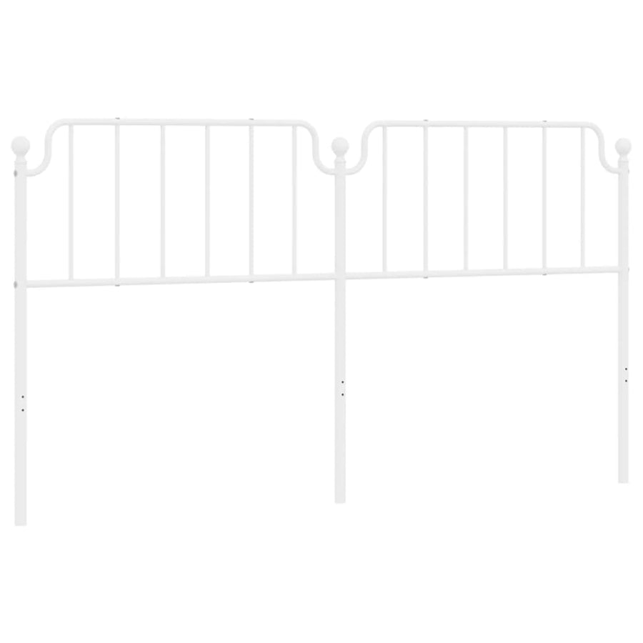 Hoofdbord 180 cm metaal wit 180 cm Wit