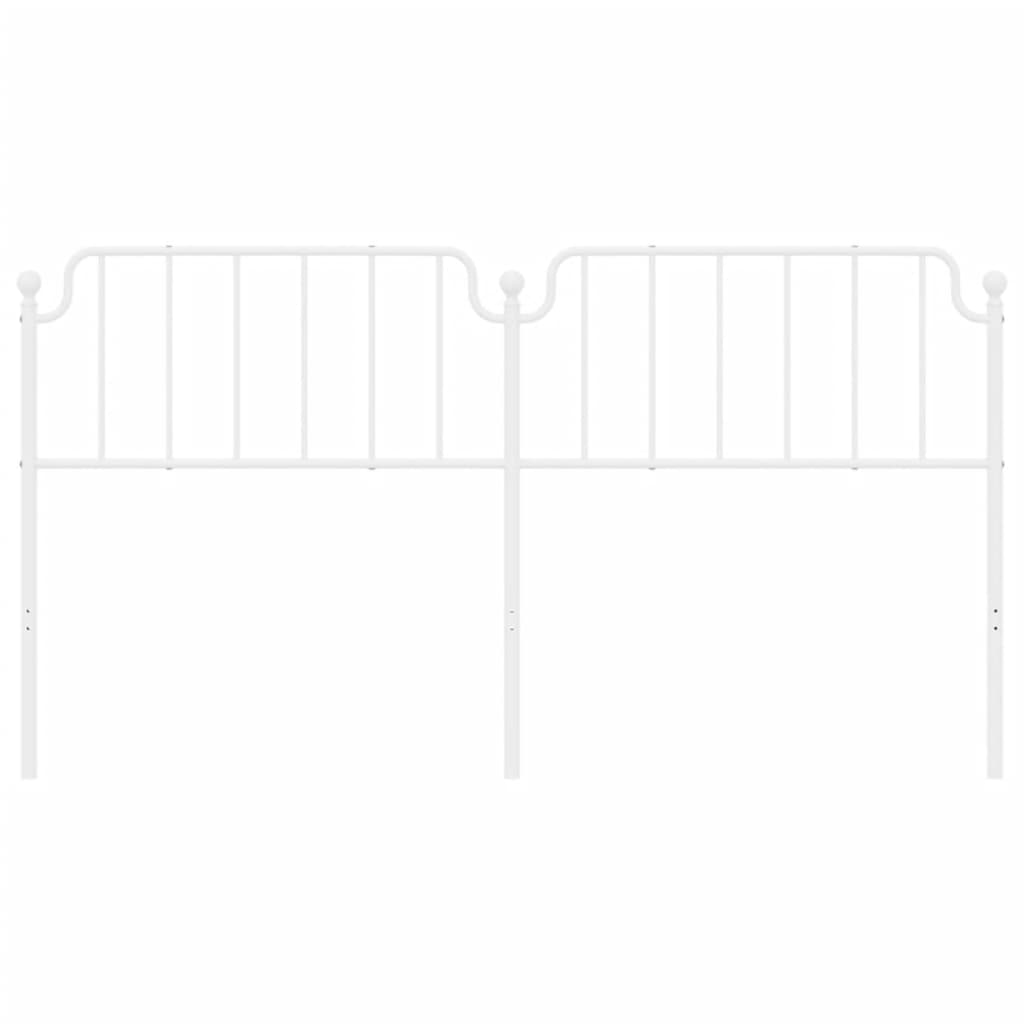 Hoofdbord 180 cm metaal wit 180 cm Wit