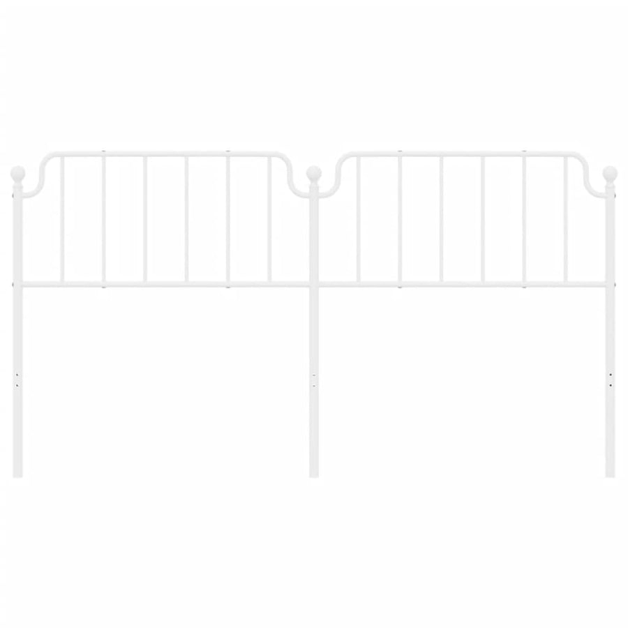 Hoofdbord 180 cm metaal wit 180 cm Wit