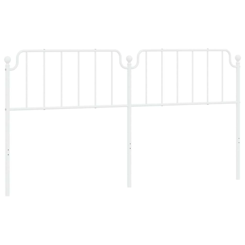 Hoofdbord Metaal 200 cm Wit