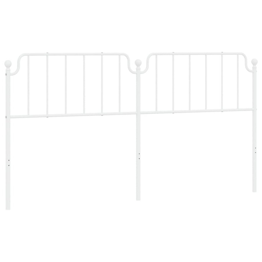 Hoofdbord Metaal 200 cm Wit