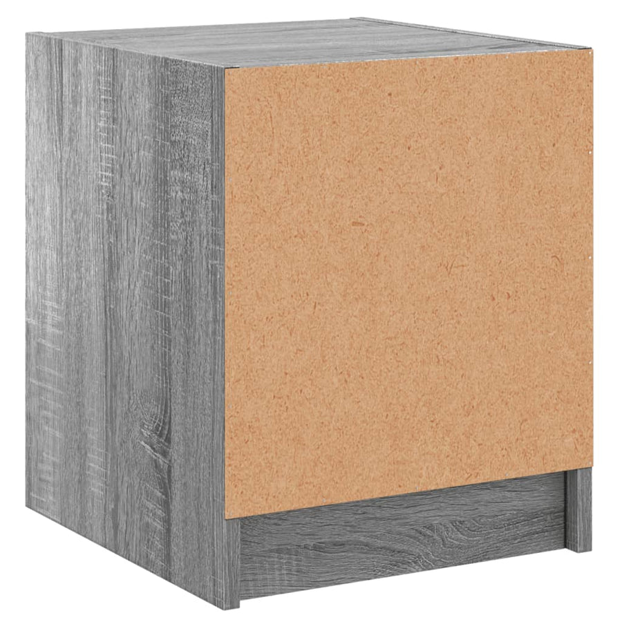 Nachtkastjes Met Glazen Deuren 35X37X4 Cm Grijs sonoma 2
