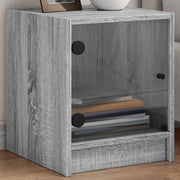 Nachtkastje 35x37x42 cm grijs sonoma 2 stuks