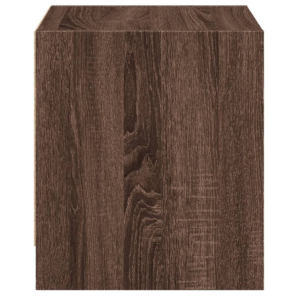 Nachtkastjes Met Glazen Deuren 35X37X4 Cm Bruineikenkleur bruin eikenkleur 2
