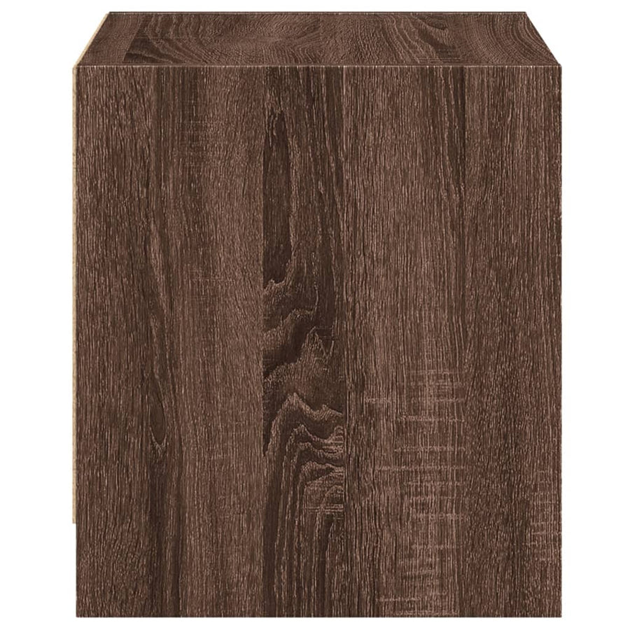 Nachtkastjes Met Glazen Deuren 35X37X4 Cm Bruineikenkleur bruin eikenkleur 2