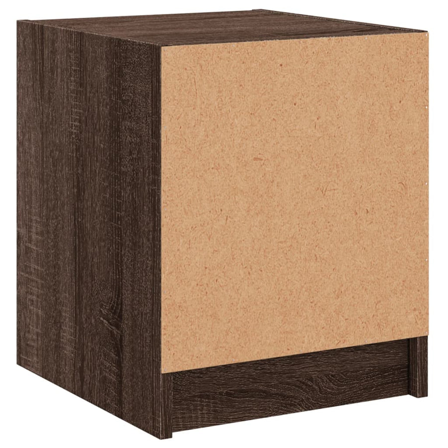 Nachtkastjes Met Glazen Deuren 35X37X4 Cm Bruineikenkleur bruin eikenkleur 2