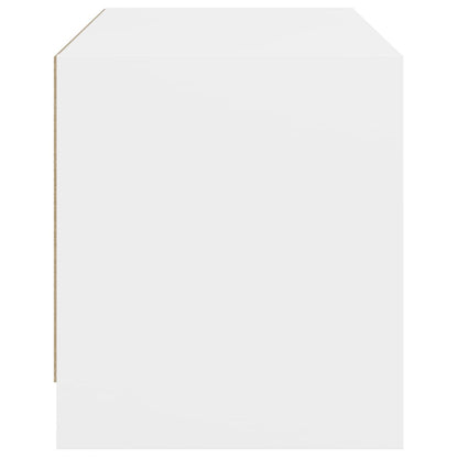 Tv-Meubel Met Glazen Deuren 68X37X42 Cm Wit