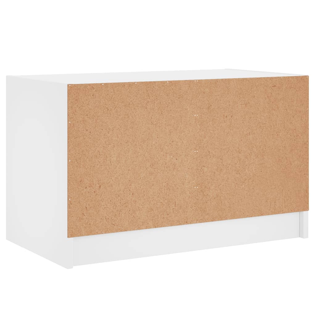 Tv-Meubel Met Glazen Deuren 68X37X42 Cm Wit
