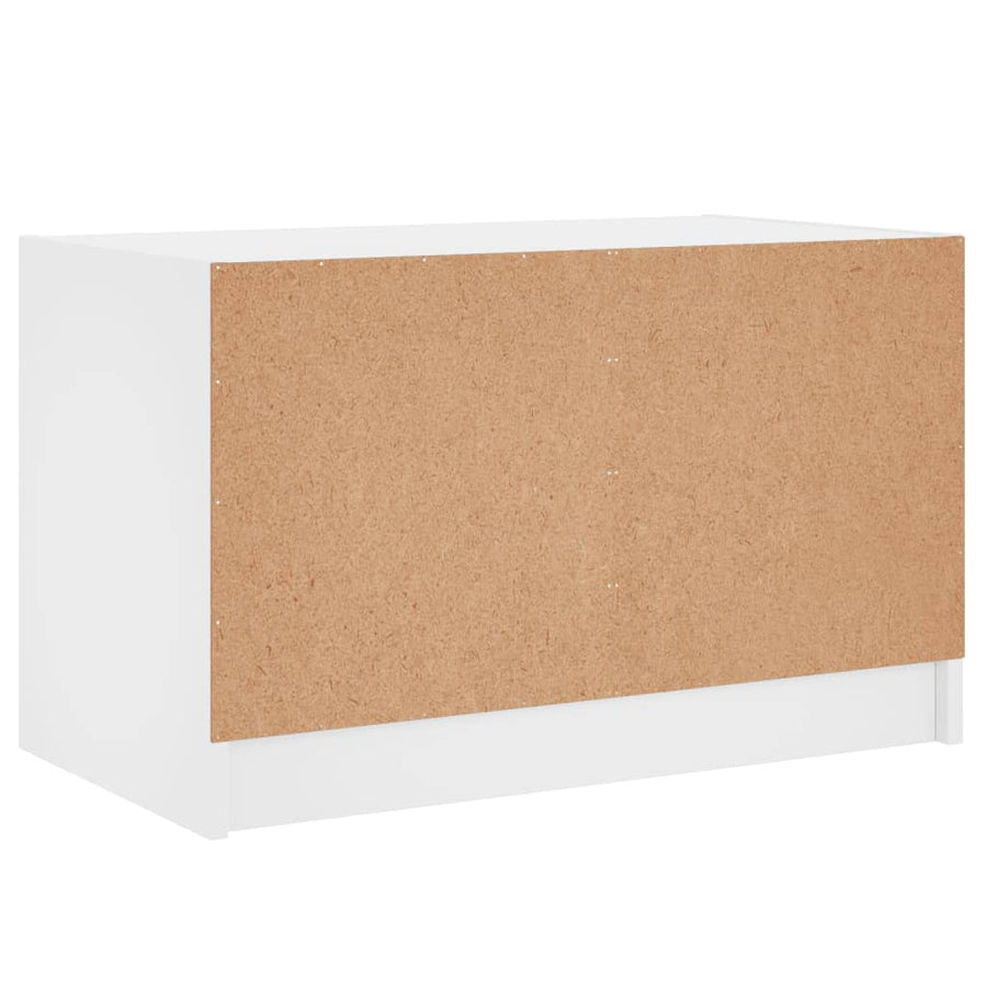 Tv-Meubel Met Glazen Deuren 68X37X42 Cm Wit
