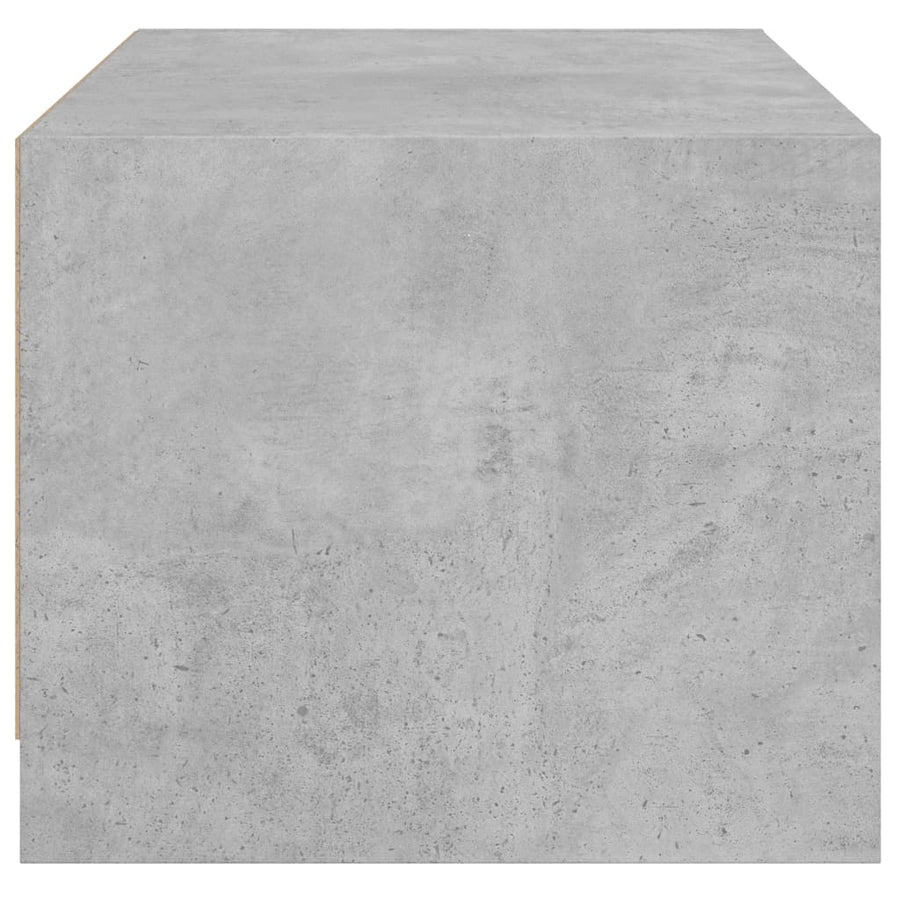 Salontafel Met Glazen Deuren 68X50X42 Cm Betongrijs