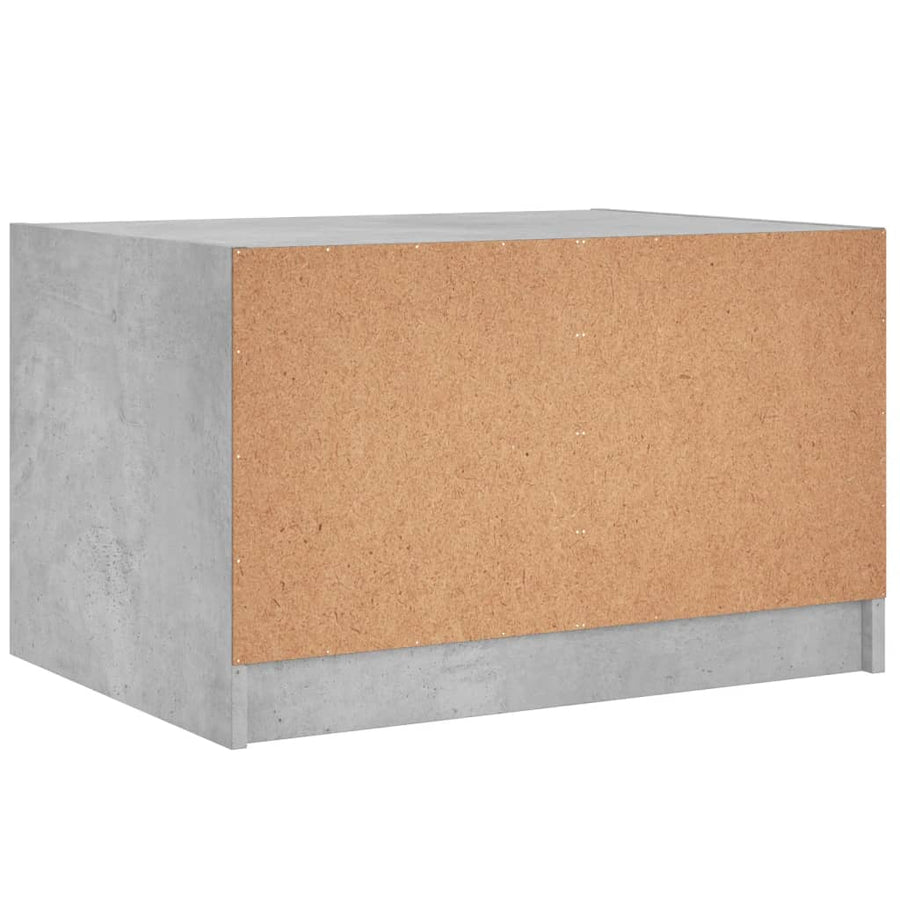 Salontafel Met Glazen Deuren 68X50X42 Cm Betongrijs
