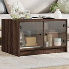 Salontafel 68x50x42 cm bruineikenkleurig glas