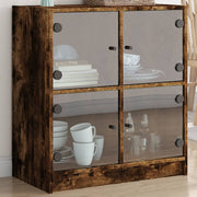 Bijzetkast 68x37x75,5 cm gerookt eiken