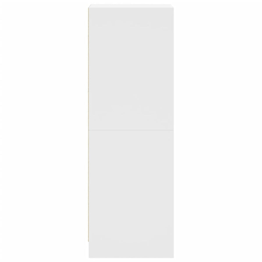 Hoge Kast Met Glazen Deuren 35X37X09 Cm Wit