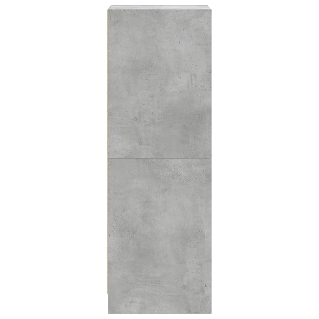 Hoge Kast Met Glazen Deuren 35X37X109 Cm Betongrijs
