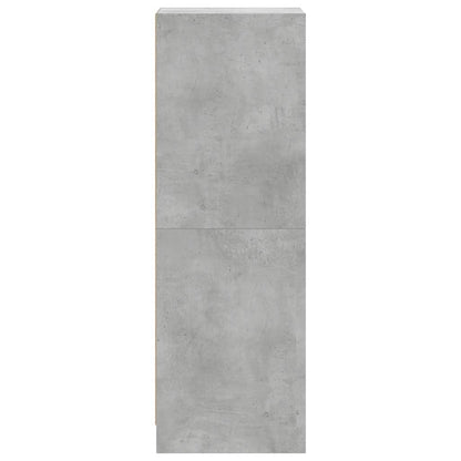 Hoge Kast Met Glazen Deuren 35X37X109 Cm Betongrijs