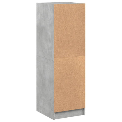 Hoge Kast Met Glazen Deuren 35X37X109 Cm Betongrijs