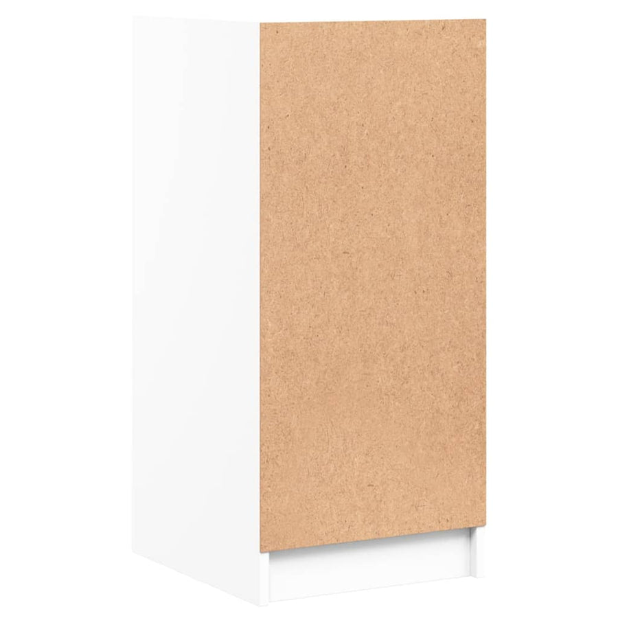 Bijzetkast Met Glazen Deuren 35X37X75,5 Cm Wit