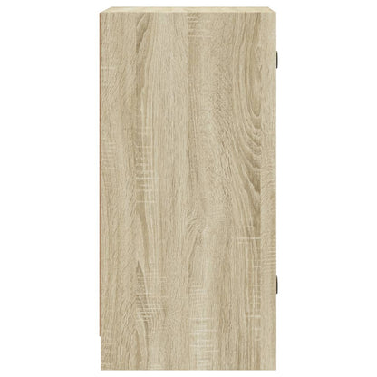 Bijzetkast met glazen deuren 35x37x75,5 cm sonoma eikenkleurig
