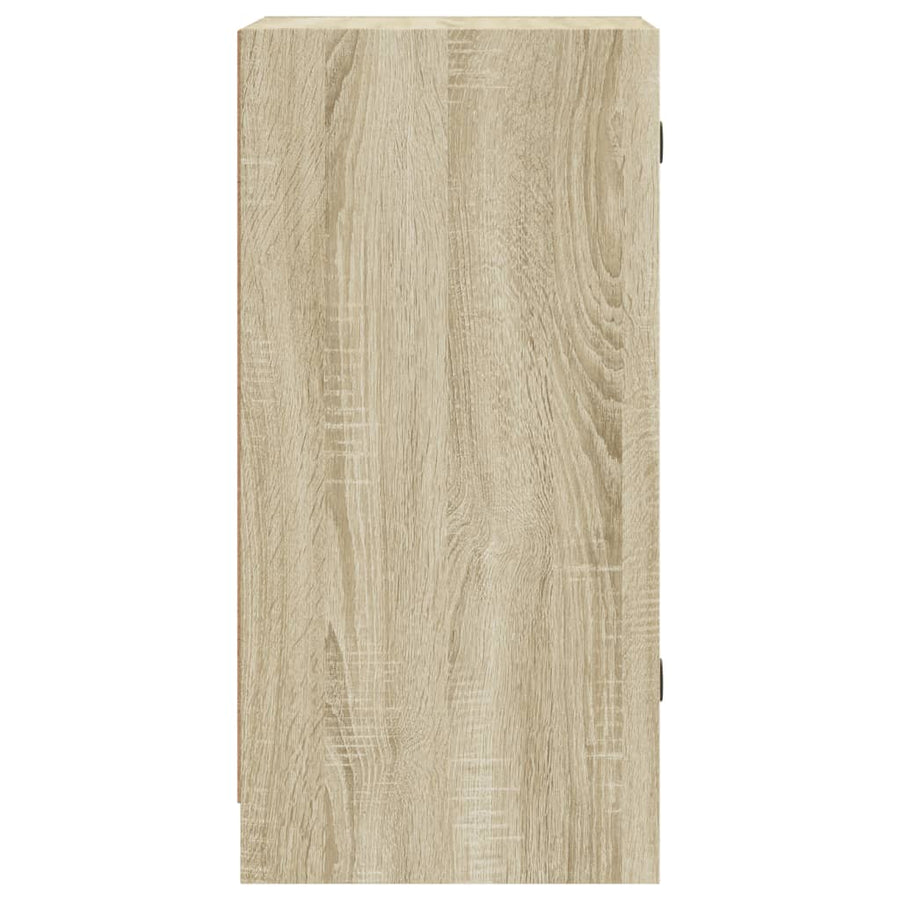 Bijzetkast met glazen deuren 35x37x75,5 cm sonoma eikenkleurig