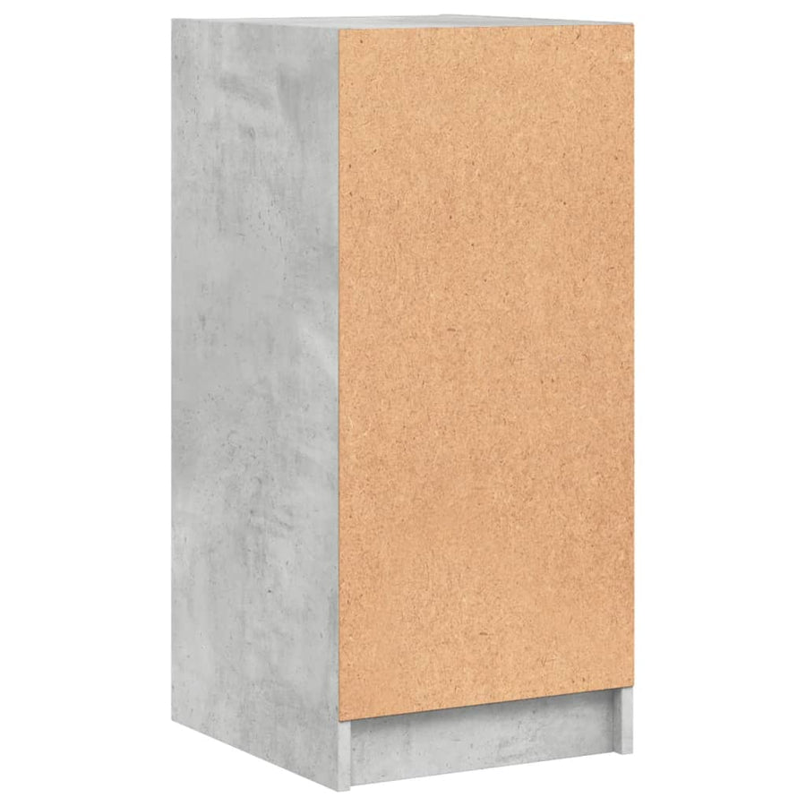 Bijzetkast Met Glazen Deuren 35X37X75,5 Cm Betongrijs