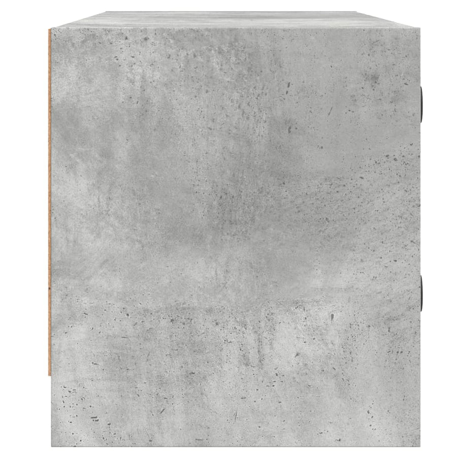 Tv-Meubel Met Glazen Deuren 102X37X42 Cm Betongrijs