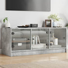 Tv-meubel 102x37x42 cm betongrijs glas