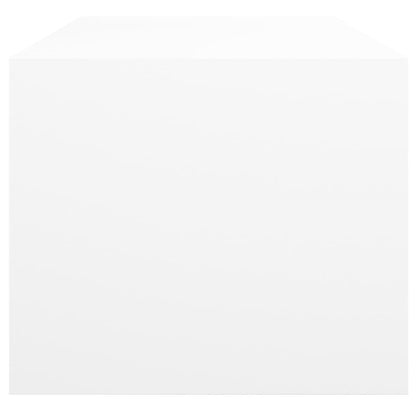 Salontafel Met Glazen Deuren 02X50X42 Cm Wit