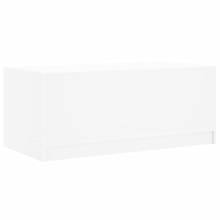 Salontafel Met Glazen Deuren 02X50X42 Cm Wit