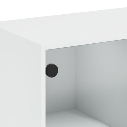 Salontafel Met Glazen Deuren 02X50X42 Cm Wit