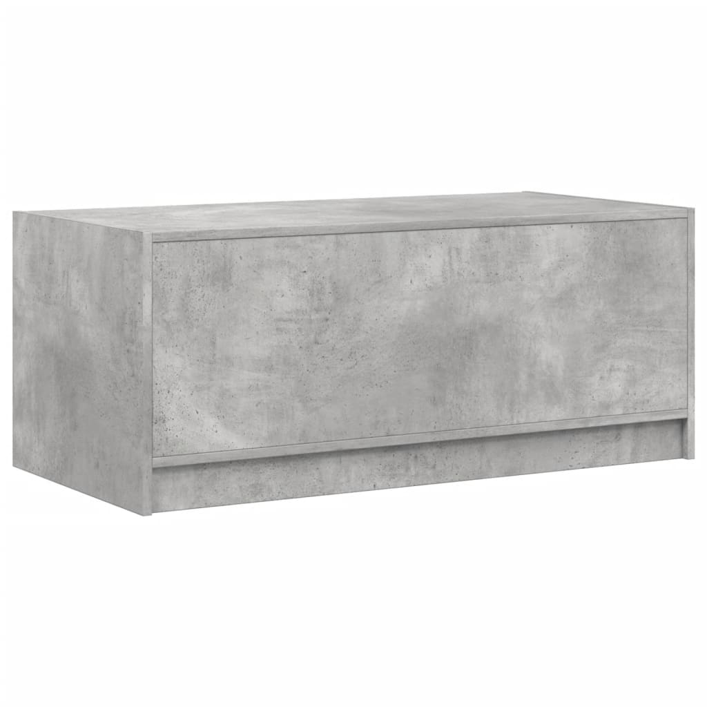 Salontafel Met Glazen Deuren 02X50X42 Cm Betongrijs