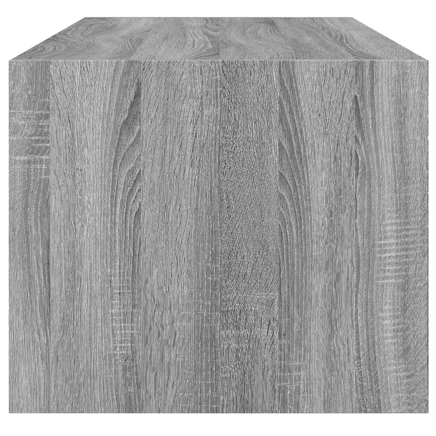Salontafel Met Glazen Deuren 02X50X42 Cm Eiken Grijs sonoma