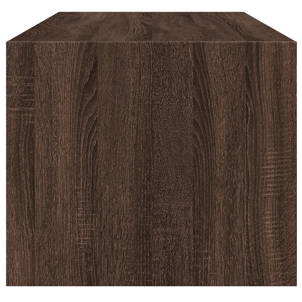 Salontafel Met Glazen Deuren 02X50X42 Cm Bruineikenkleurig bruin eikenkleur