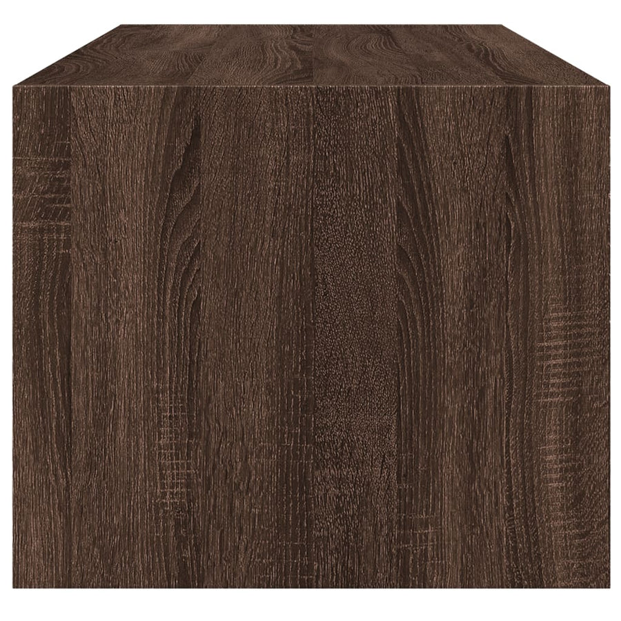 Salontafel Met Glazen Deuren 02X50X42 Cm Bruineikenkleurig bruin eikenkleur