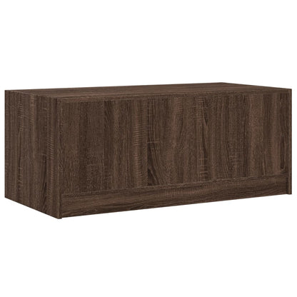 Salontafel Met Glazen Deuren 02X50X42 Cm Bruineikenkleurig bruin eikenkleur