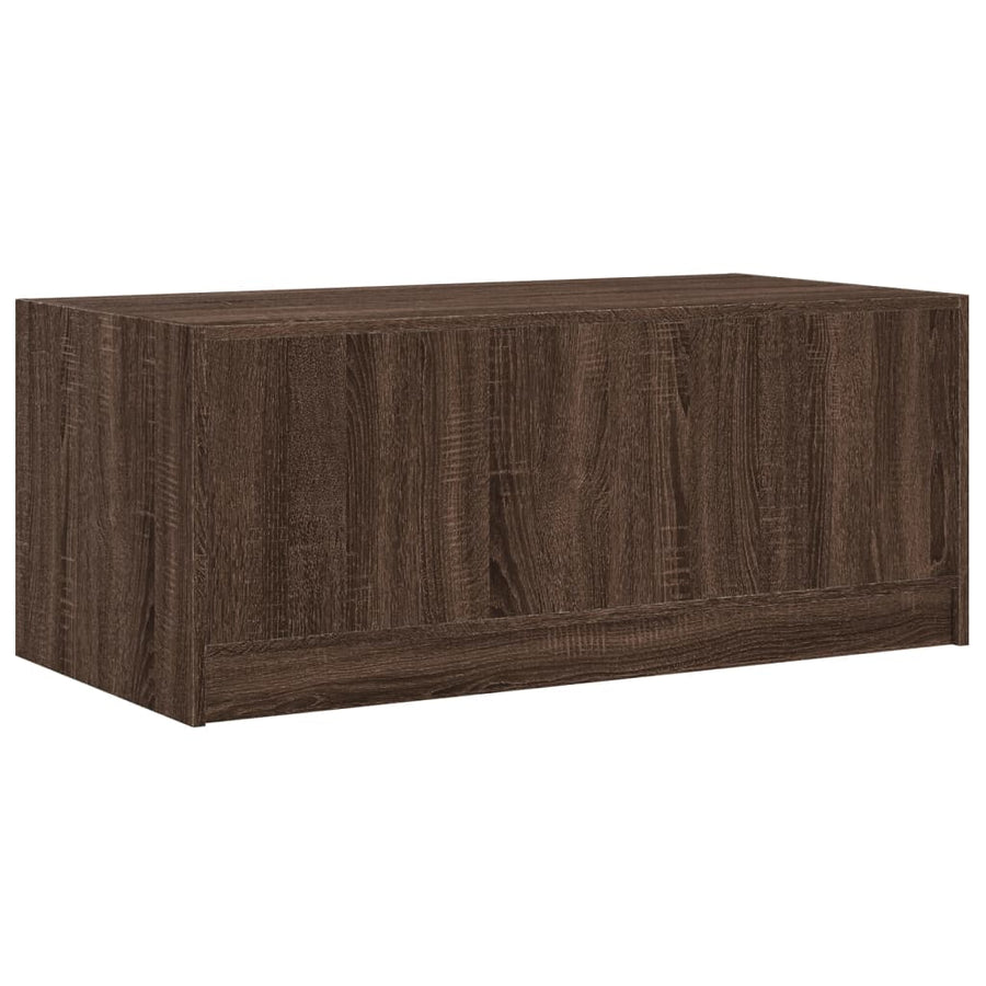 Salontafel Met Glazen Deuren 02X50X42 Cm Bruineikenkleurig bruin eikenkleur