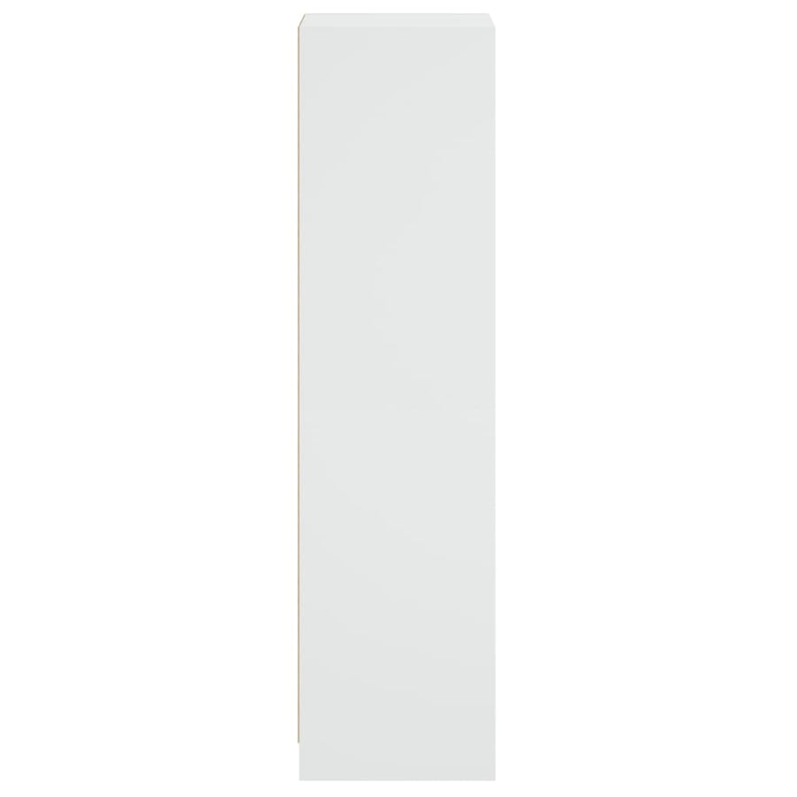 Hoge Kast Met Glazen Deuren 35X37X42 Cm Wit