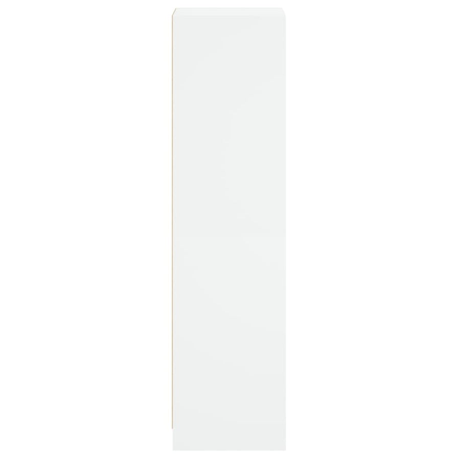 Hoge Kast Met Glazen Deur 35X37X42 Cm Wit