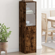 Hoge kast 35x37x142 cm gerookt eiken