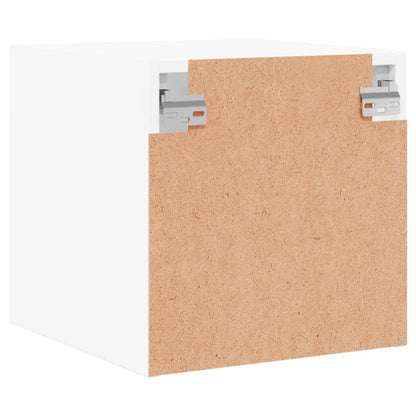 Nachtkastje Met Glazen Deur 35X37X35 Cm Wit 1