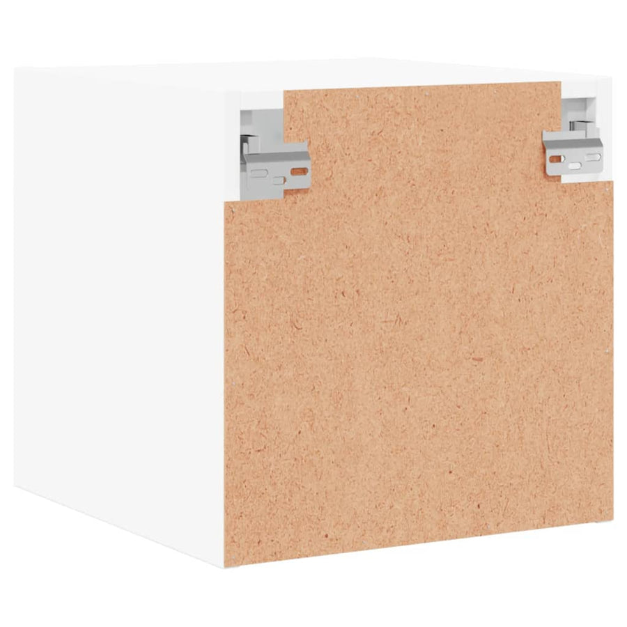 Nachtkastjes Met Glazen Deuren 35X37X35 Cm Wit 2