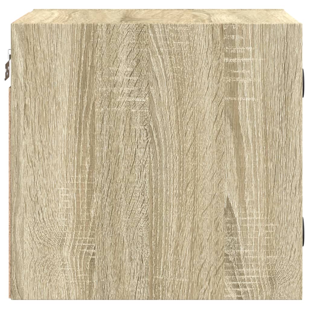 Nachtkastjes Met Glazen Deuren 35X37X35 Cm Sonoma eiken 2