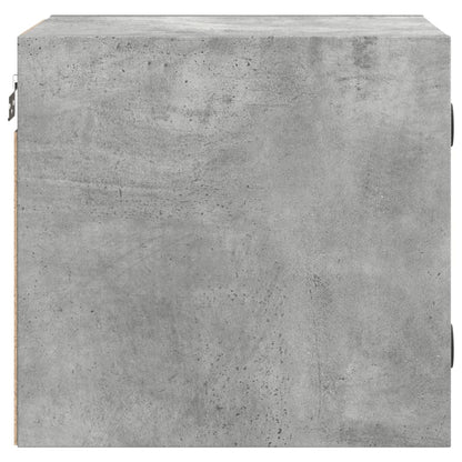 Nachtkastje Met Glazen Deur 35X37X35 Cm Betongrijs 1